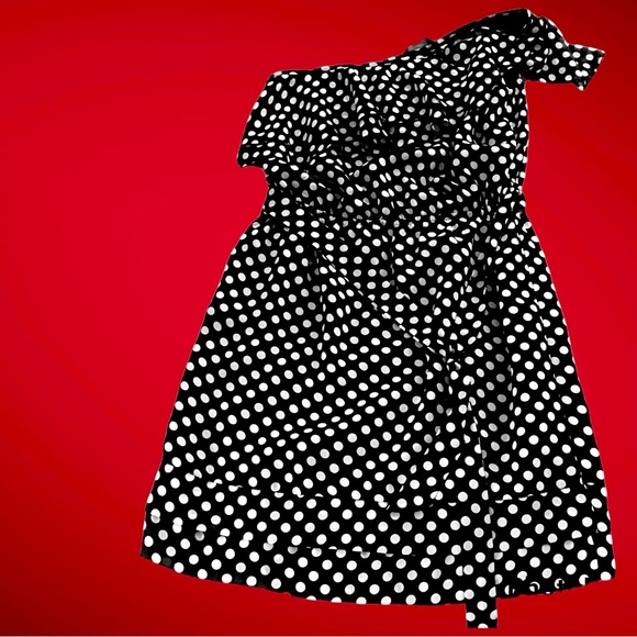 Sobolev Ruffle, One Shoulder Dress, Cinched Waist, Belt, Medium - Picture 2 of 6